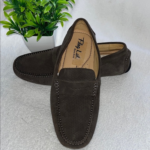 Florsheim Brown Suede Moccasin Loafers - Picture 1 of 9
